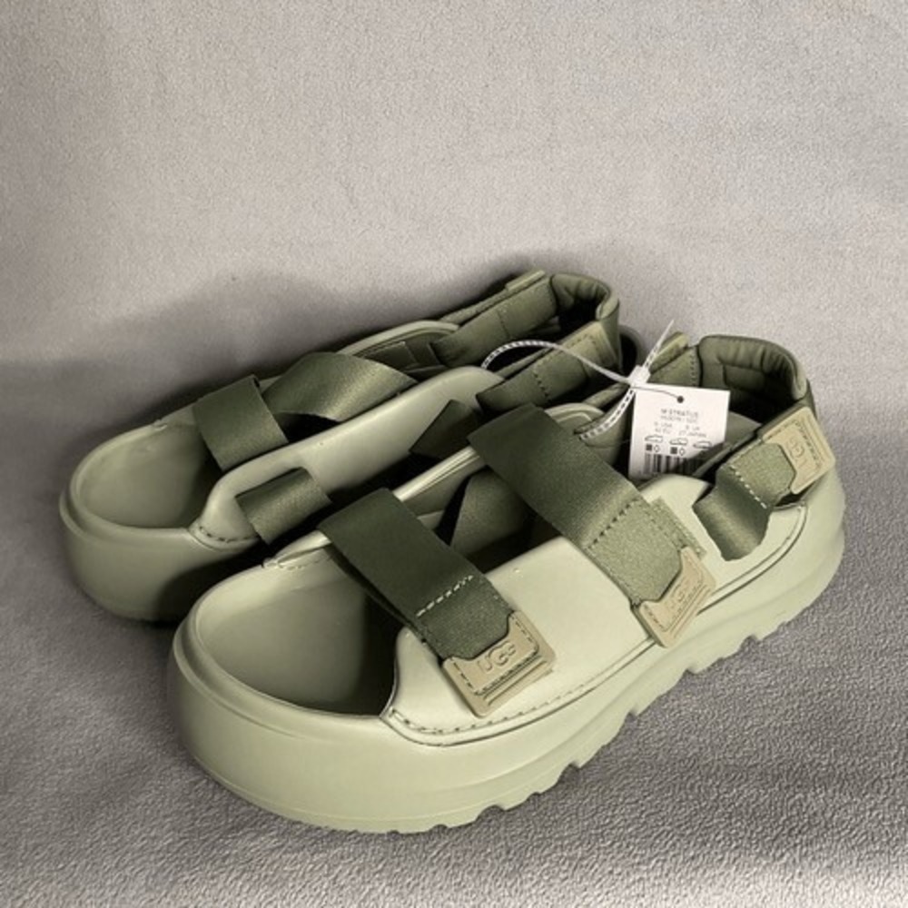 NWOB UGG 1153078 Clover Green Lightweight Strappy Platform Sandals Men 9 Vietnam